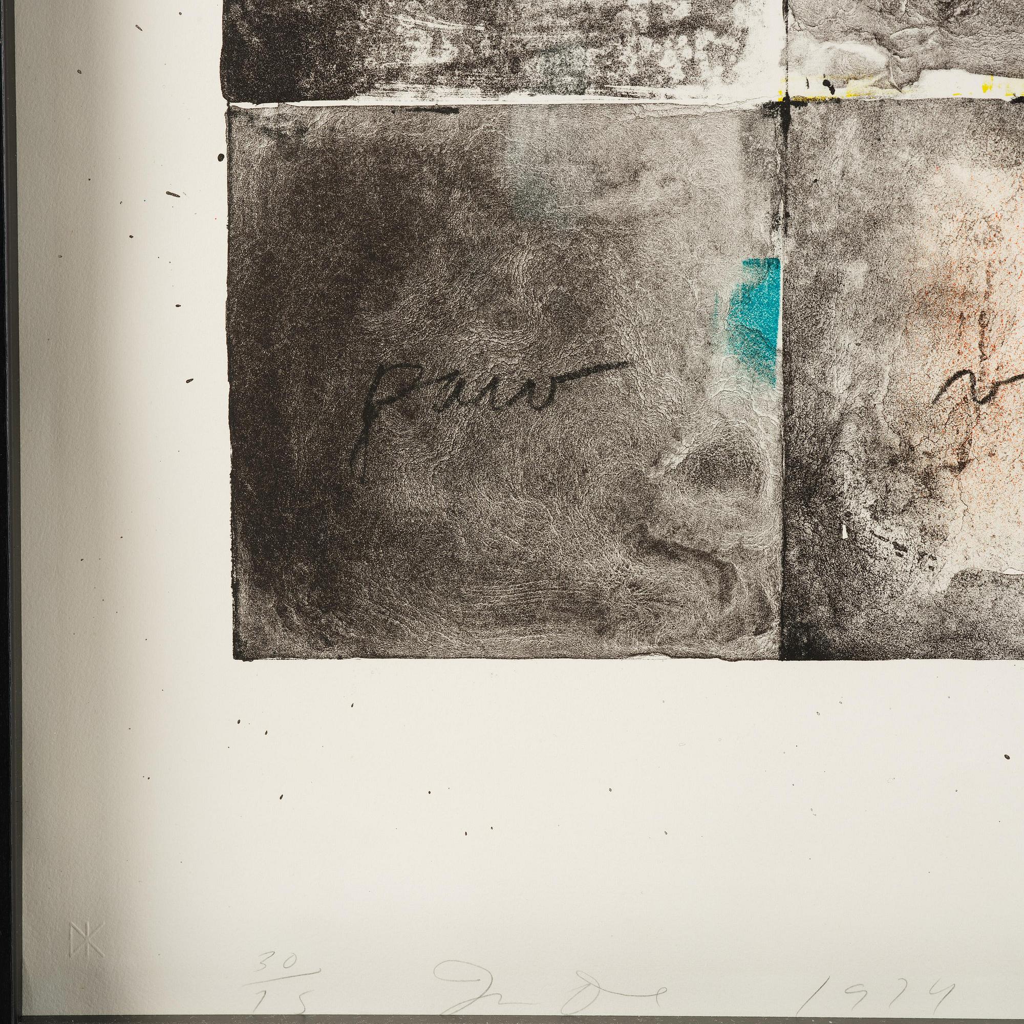 Jim Dine, "Wall chart II" .