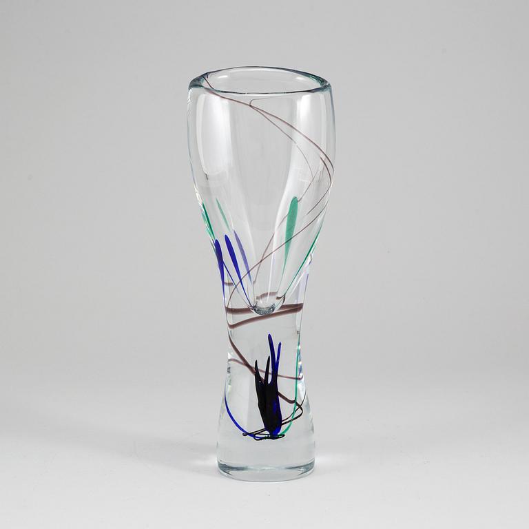 A Vicke Lindstrand 'Abstracta' glass vase, Kosta, 1950s.