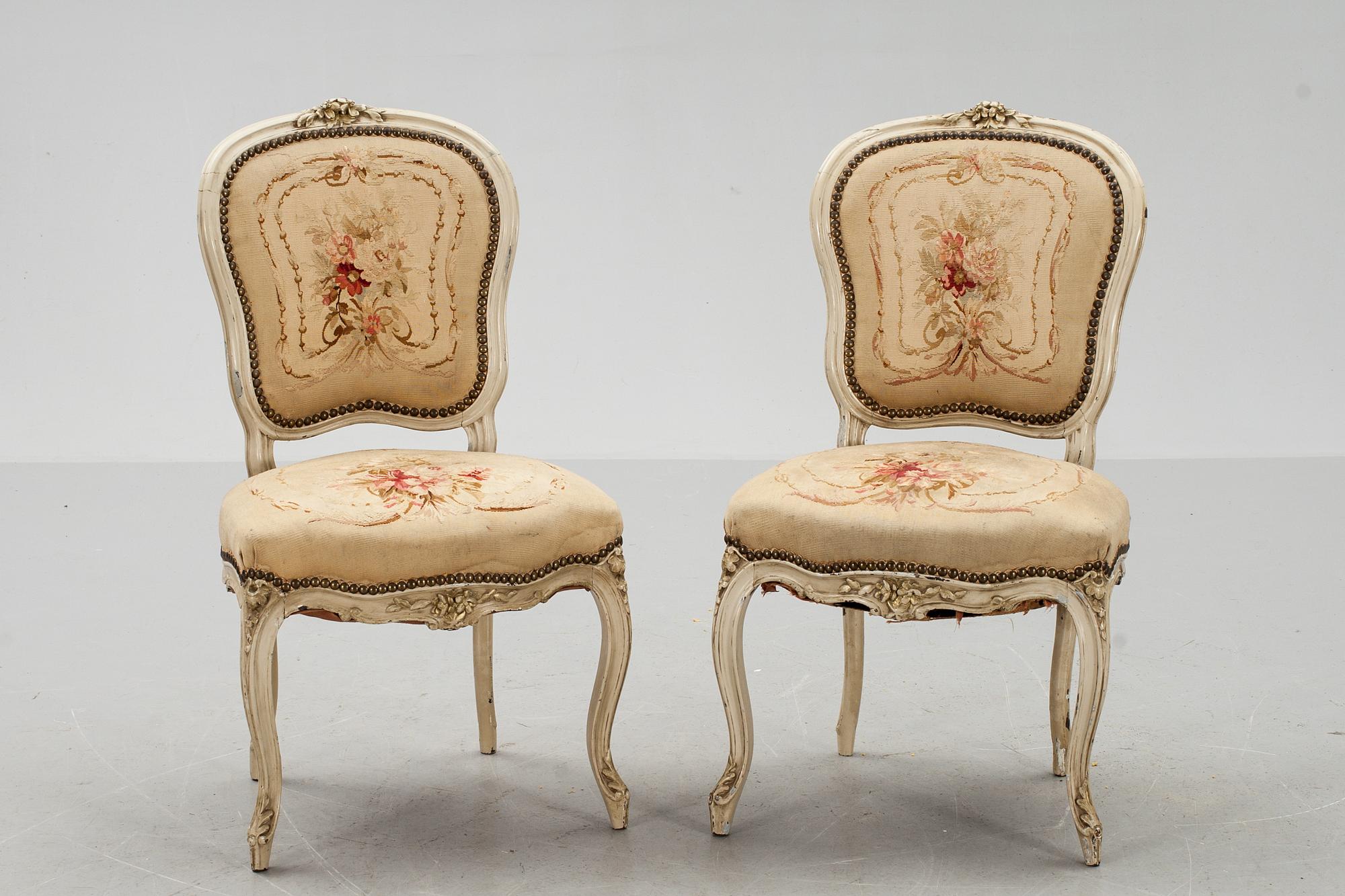 STOLAR, ett par Louis XV-stil, 1900-tal.