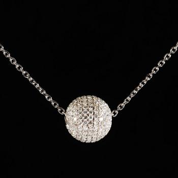 Diamantgradering, A brilliant-cut diamond necklace. Total carat weight circa 4.95 cts.