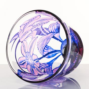 Eva Englund, a 'graal' glass bowl, Orrefors, Sweden 1984.