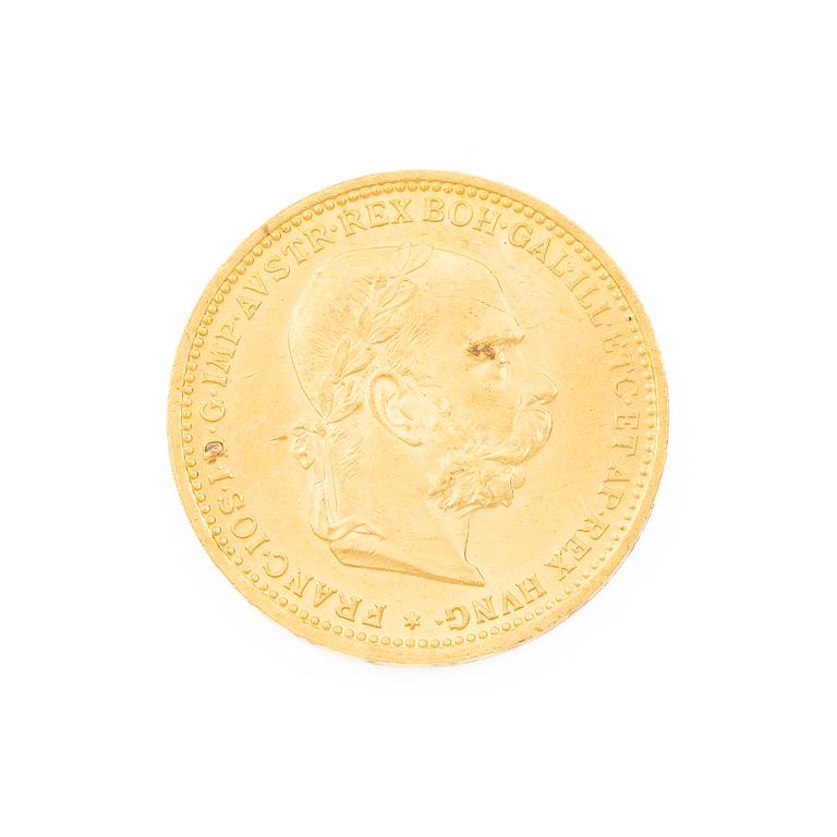 Gold coin, Austria-Hungary, 20 Corona, 1895.
