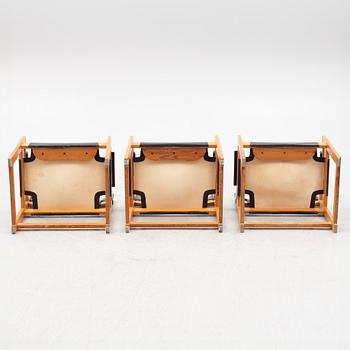Sven Kai-Larsen, three armchairs, Rälta snickeri, 1960s.