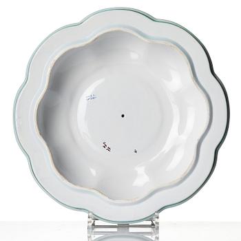 Arthur Percy, a Swedish Grace lidded creamware bowl, Gefle Porcelain Factory, Sweden, 1920s-30s.
