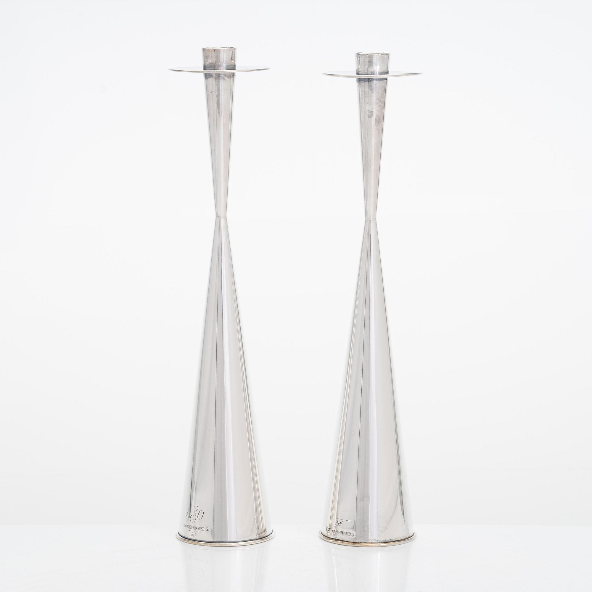 Tapio Wirkkala, ljusstakar, ett par, TW 189, Kultakeskus, Tavastehus 1964 och 1965.