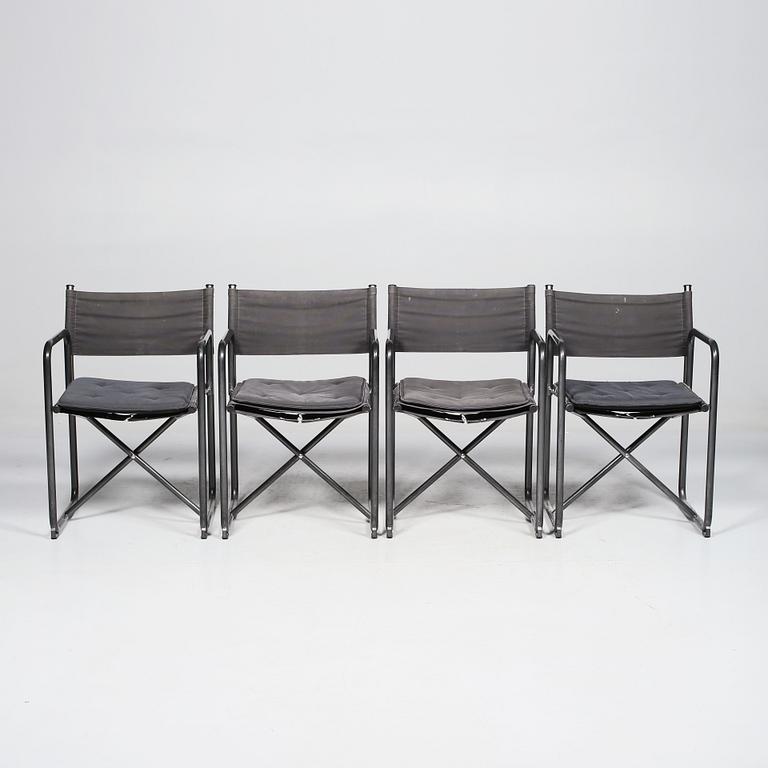 REGISSÖRSSTOLAR, 4 st, Börje Lindau och Bo Lindekrantz för Lammhults, 1900-talets andra hälft.