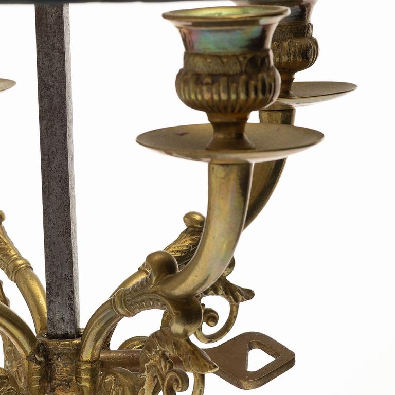 Bordslampa, sk bouillottelampa, 1800-tal.