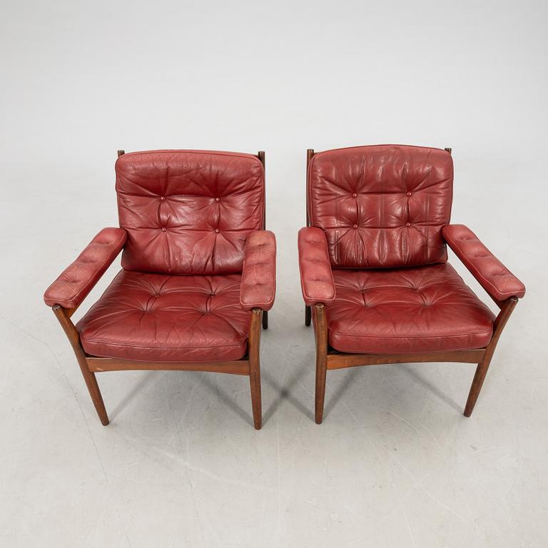 Armchairs, a pair by Göte Möbler Nässjö, 1970s.