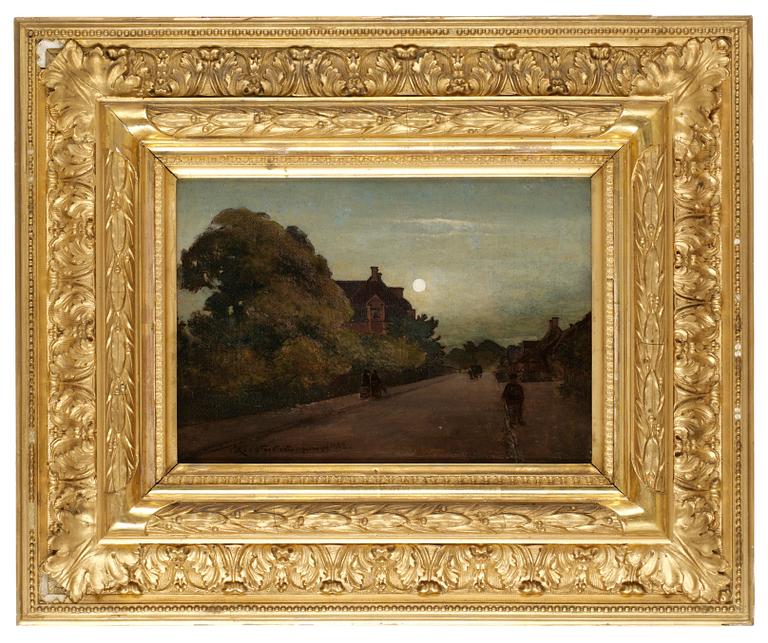 Reinhold Norstedt, Gata i Helsingör i månsken.