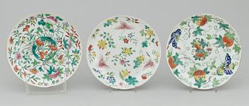 TALLRIKAR, 6 st, porslin, Kina, 18/1900-tal.