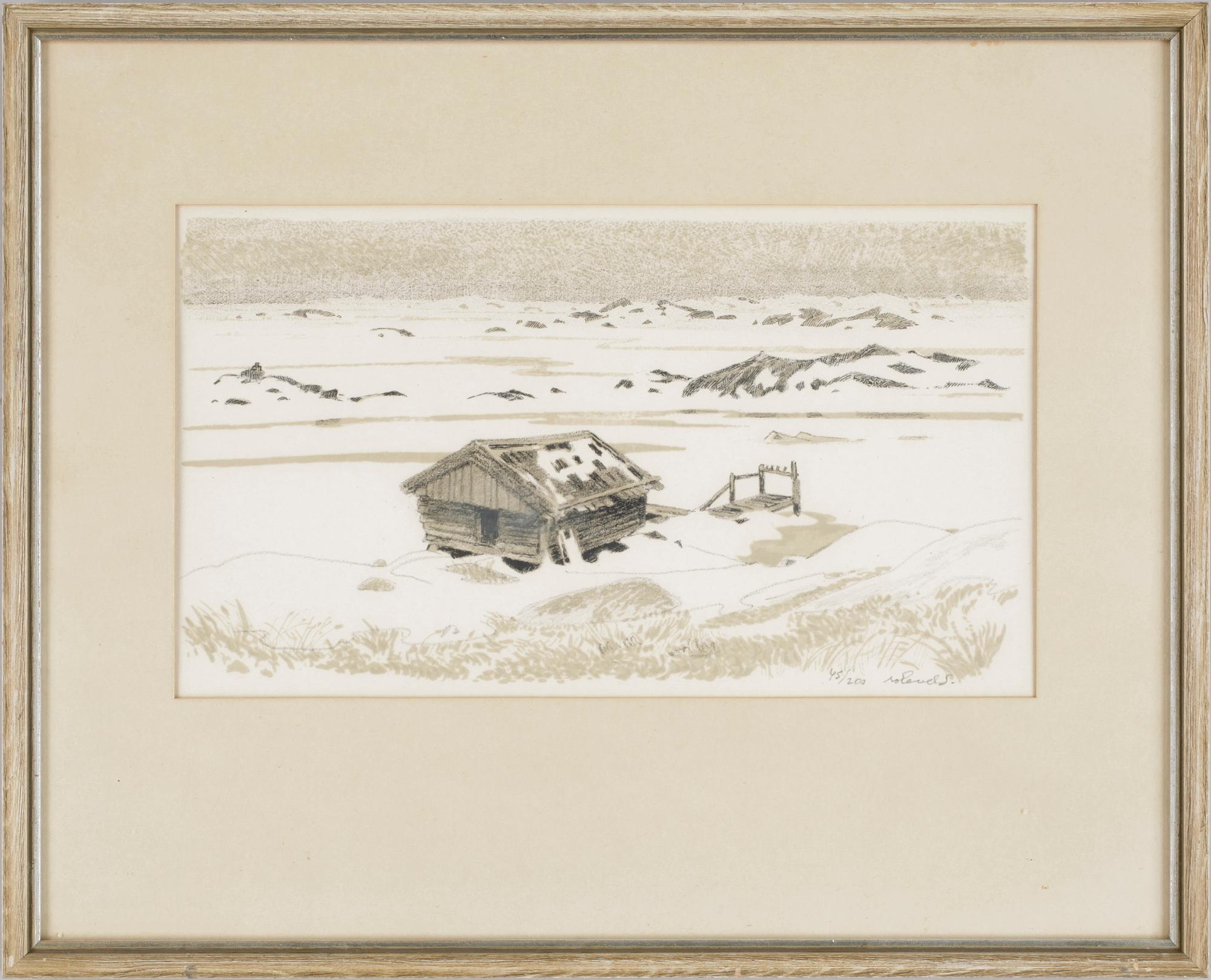 ROLAND SVENSSON, färglitografi. Sign o numr 45/200.