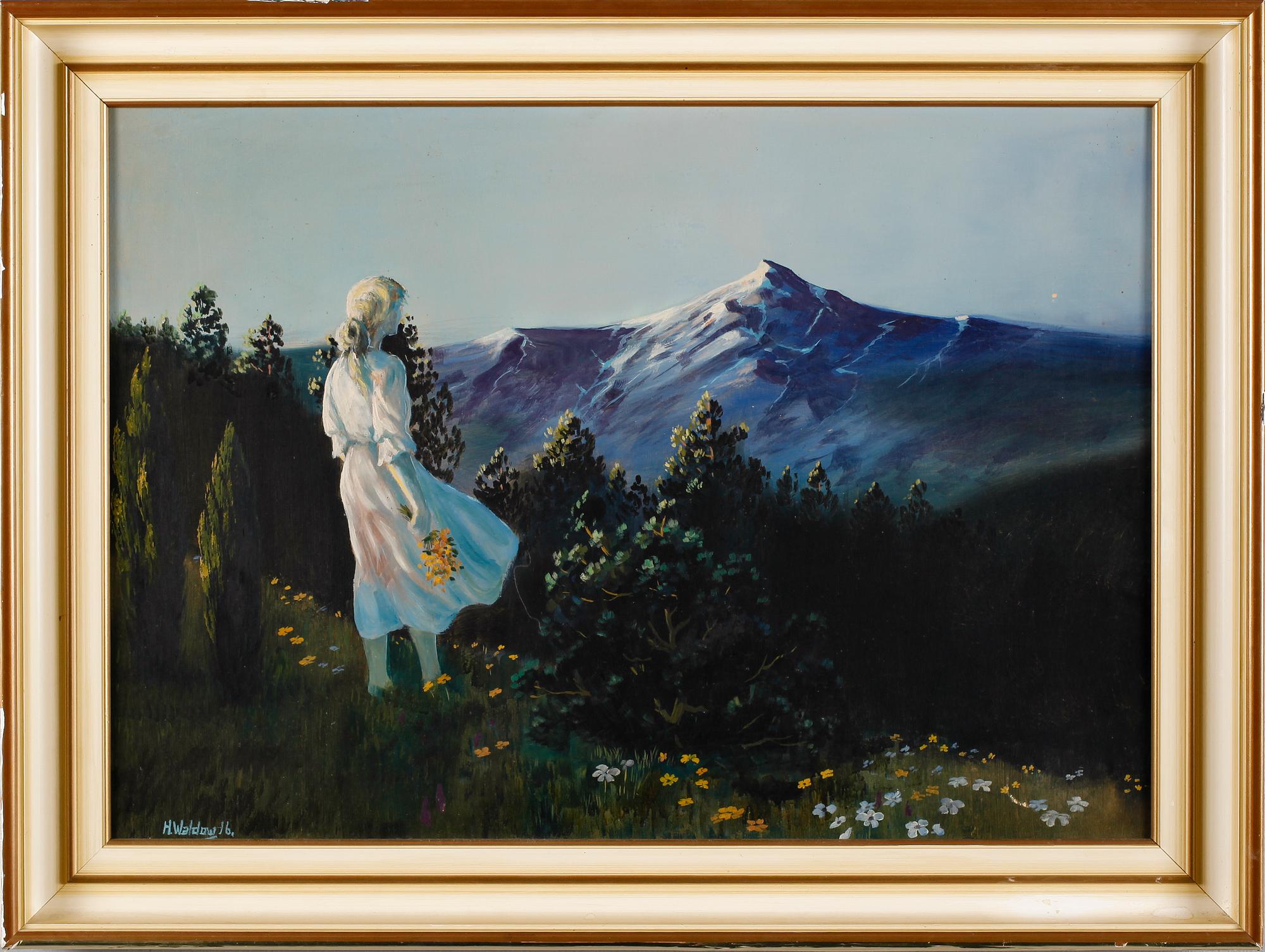 HARRY WALDOW, olja på pannå, signerad och daterad 16.