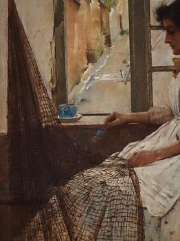 Albert Chevallier Tayler, Woman sitting by the window.