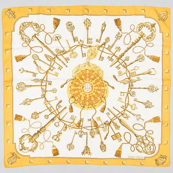 HERMÈS, SCARFAR, 2 st, "Projets Carrés" och "Les Clés".