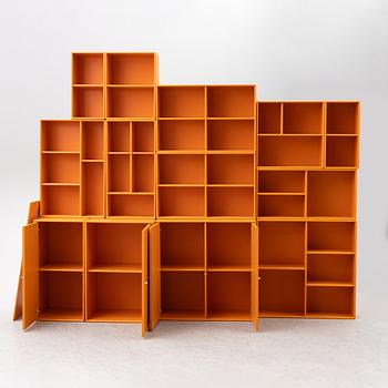 Peter J Lassen, shelf system, 13 pieces, Montana Møbler, Denmark, 2000s.