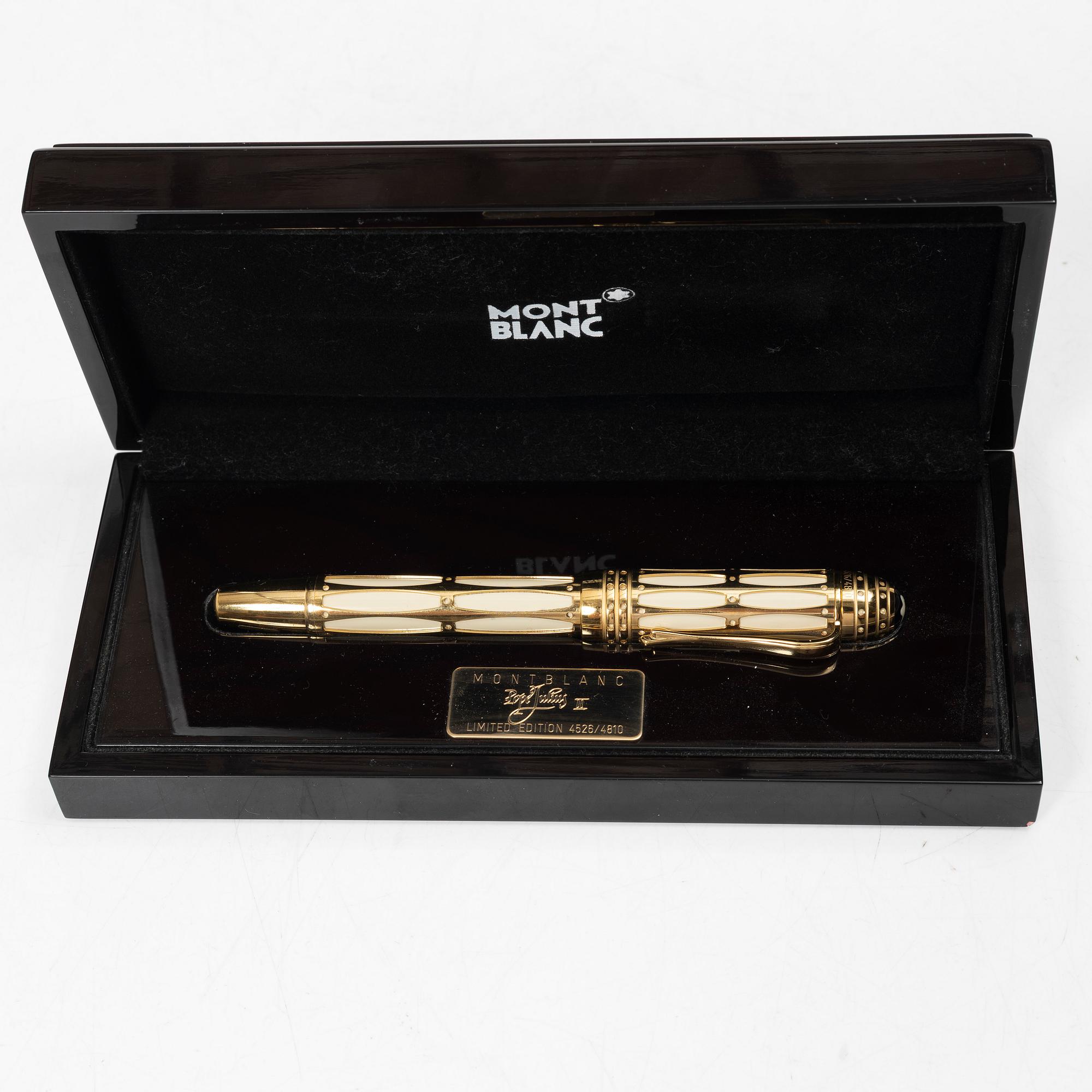 A Montblanc fountain pen, limited edition 'Pope Julius II' from the series 'Patrons of Art'.