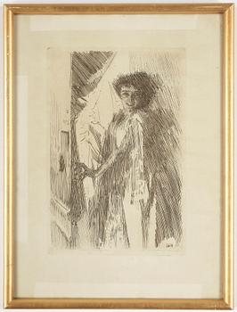 Anders Zorn · ANDERS ZORN, etsning, monogramsignerad och daterad -89 i plåten.