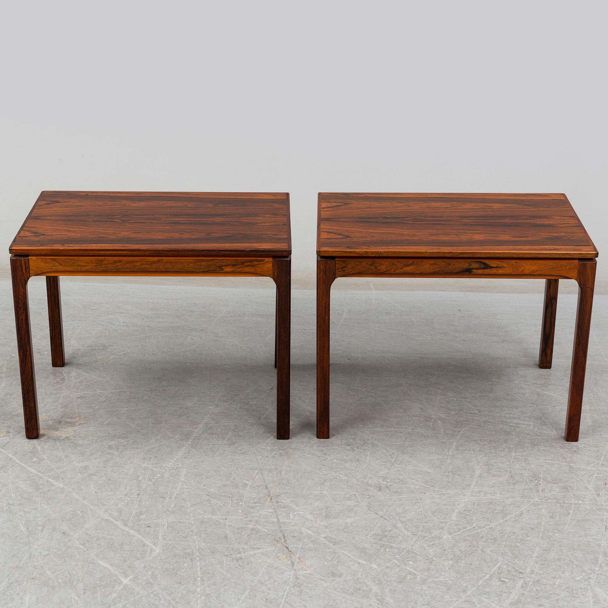 A pair of rosewood sidetables from Svensk Möbelindustri SMI, 1960's.