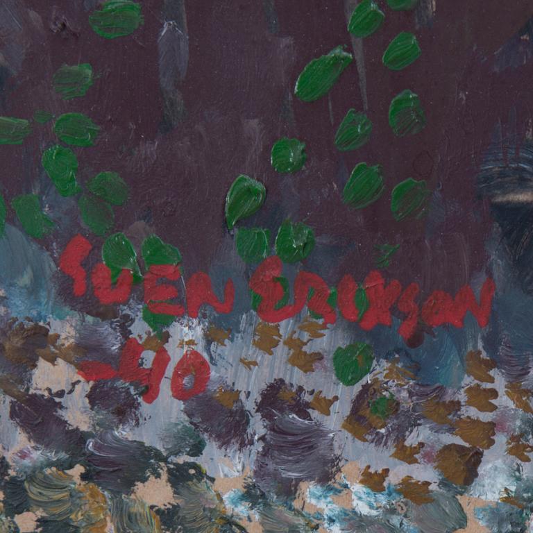 SVEN X:et ERIKSSON, oil on board. Signed and dated 1940/46.