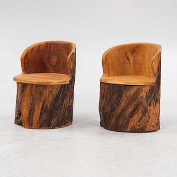 A pair of mid 20th century chairs.