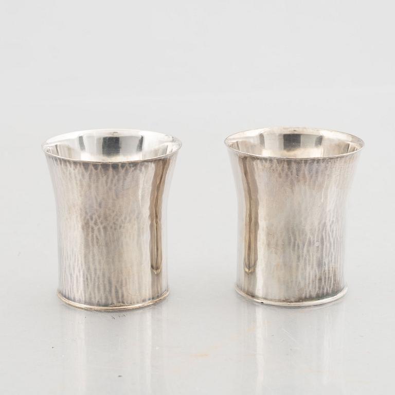 A pair of Swedish silver cups, mark of Sigurd Persson, Stockholm 1973.