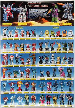 TRANSFORMERS, 45 stycken robotar, Hasbro, 1980/90-tal.