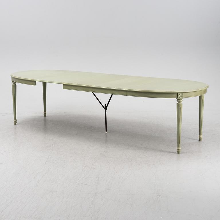 A Gustavian style dining table, 'Gamla Sverige', Åmells möbler, late 20th Century.