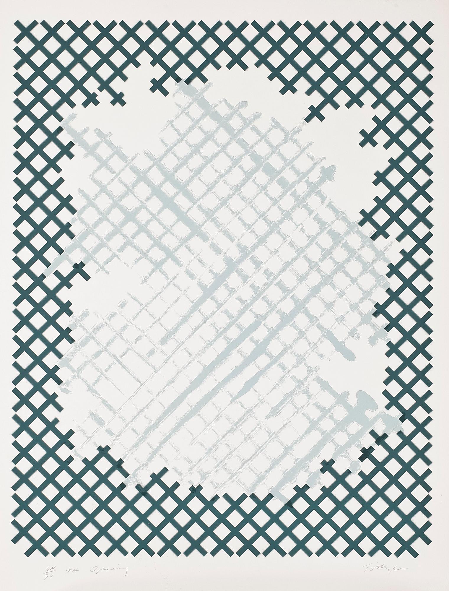 WILLIAM TILLYER, Svit med 25 serigrafier (varav en del i färg), etsningar och färgliotgrafier, 1974, samtliga signerade.