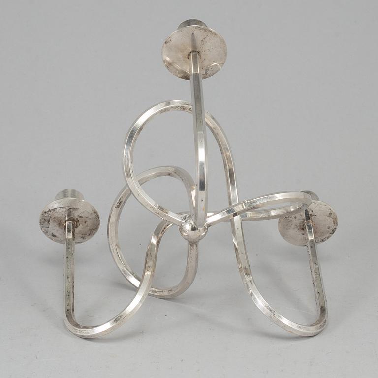 JOSEF FRANK, a 'Vänskapsknuten' silver plated brass candelabrum from Svenskt Tenn.