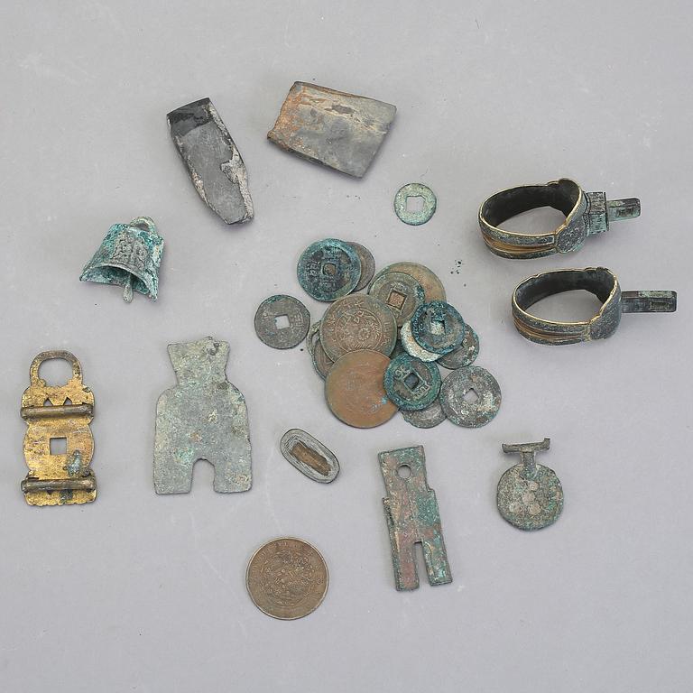 PARTI DIVERSE, 29 delar, metall. Kina.