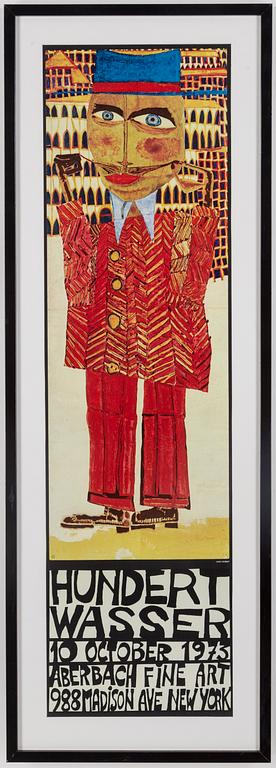 FRIEDENSREICH HUNDERTWASSER, exhibition poster, 1973.
