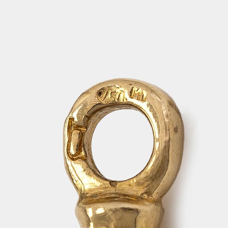 Rannekoru, 18K kultaa, timantteja, safiiri ja karneoli. Italia.