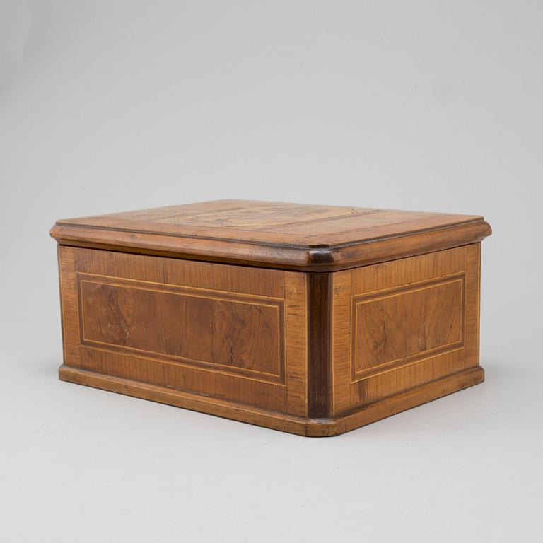 A late 19th century wooden box.