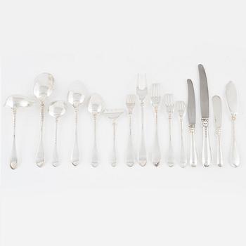 A Swedish Silver Cutlery, W.A. Bolin 'Model B', Stockholm 1937-1957 (126 pieces).