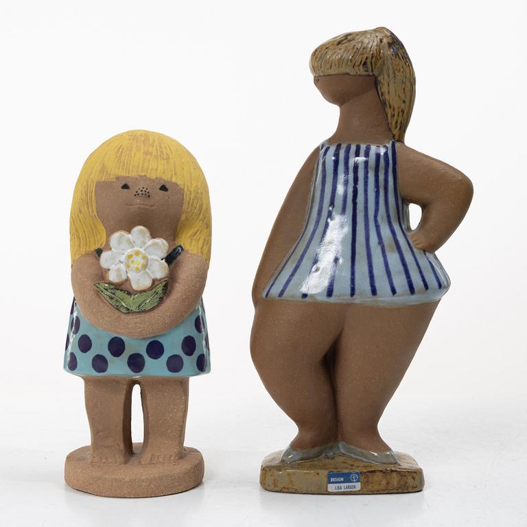 Lisa Larson, Two figurines, stoneware, Gustavsberg.