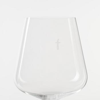 Hans Denk, six 'Denk'Art' Bordeaux glasses, Zalto, Austria.