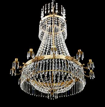 LJUSKRONA, empire, 1800-talets första hälft. Höjd ca 105 cm.