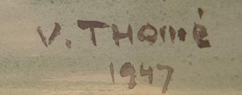 Verner Thomé, watercolour, signed and dated -47.