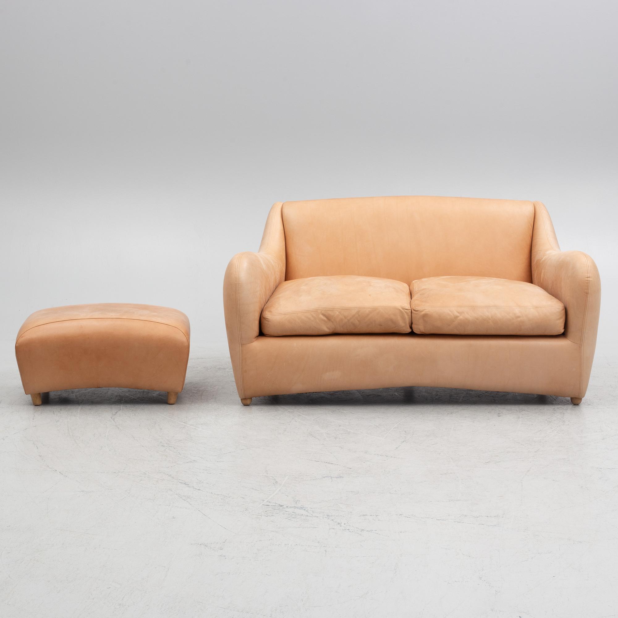 Matthew Hilton, sofa and ottoman, "Balzac", SCP, England, circa 2000.