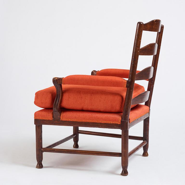 A Gustavian "Gripsholm" armchair, second part of the 18th century.