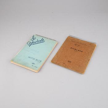 Two sketch books by Carl Kylberg.