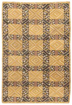 156. Marianne Richter, a carpet, "Strålar, gul", tapestry weave, ca 303 x 207 cm, signed AB MMF MR.