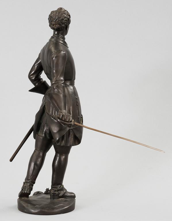 OKÄND KONSTNÄR, skulptur, brons, 1900-tal. Gjutarstämplar Otto Meyers gjuteri.