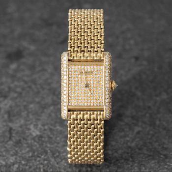 1055. Cartier, Tank, "Pavé Dial", "Diamond Case", ca 1981.
