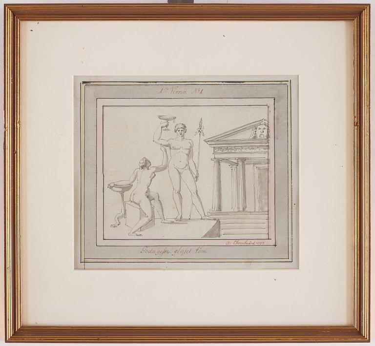 Carl August Ehrensvärd, "Goda gosse, glaset töm". Serie av dryckesvisor, 24 st.