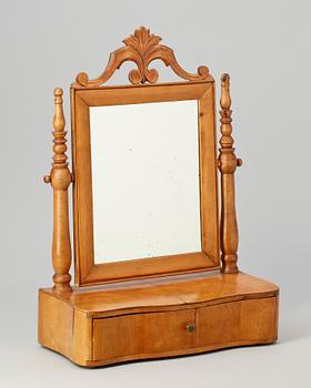 LÅDSPEGEL, senempire/nyrokoko, 1800-talets mitt.