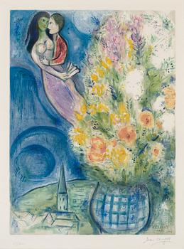376. Marc Chagall (After), "Les Coquelicots".
