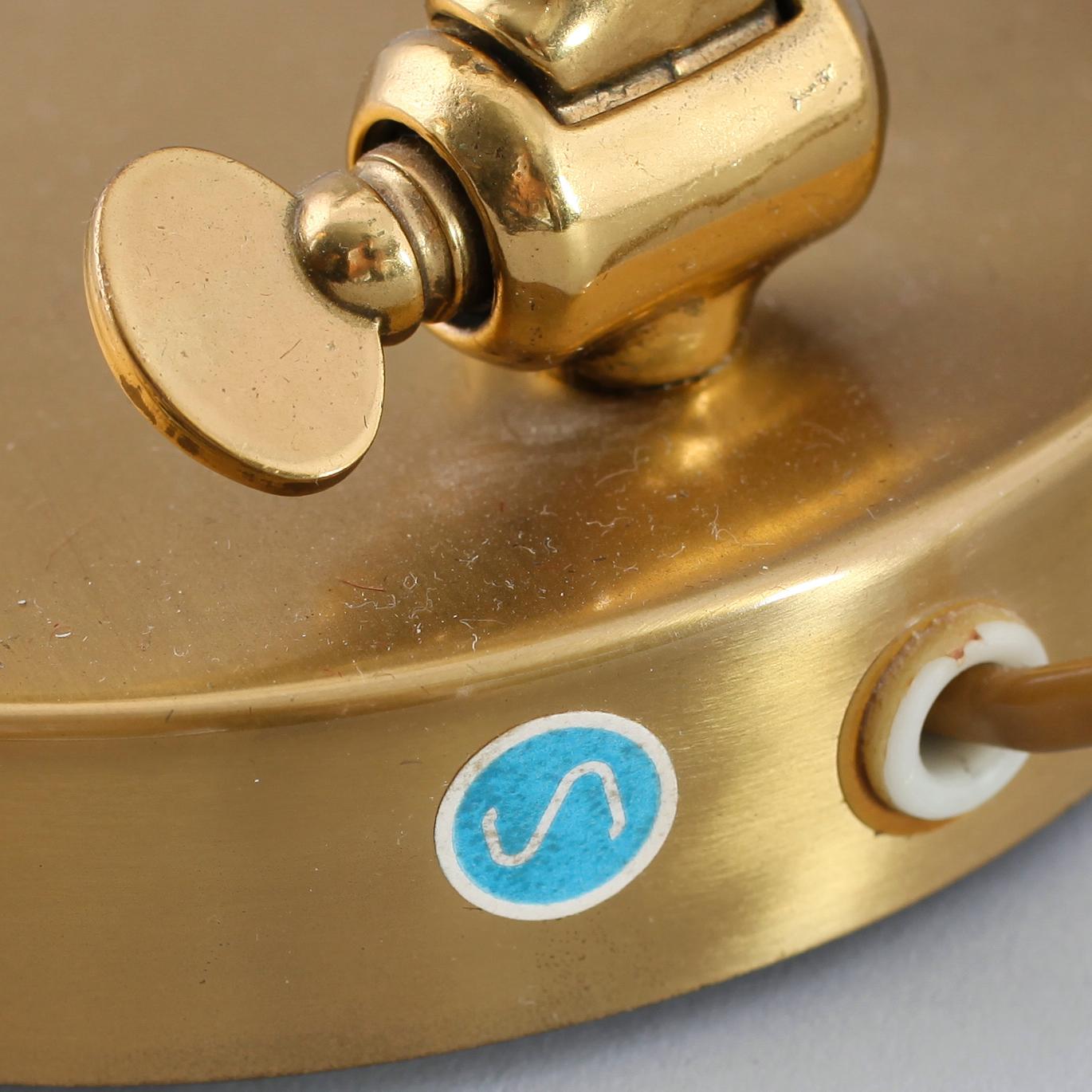 PIANOLAMPA, mässing, 1900-talets andra hälft.