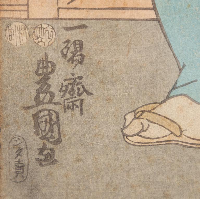 Utagawa Kunisada (Toyokuni III), Kabuki actors.
