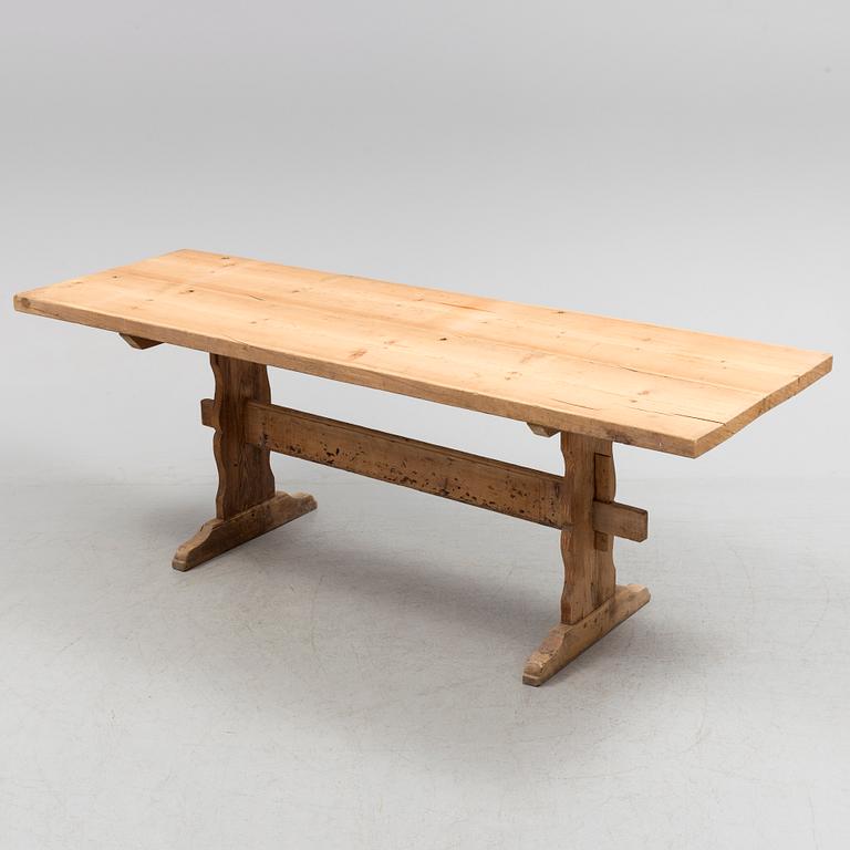 A 19th/20th century pinewood table.